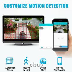 1080P 4CH 2MP HD WiFi Home Security Camera System Wire Outdoor IP CCTV NVR Kit