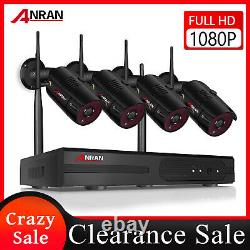 1080P ANRAN Wireless Security Camera System Home HD 8CH 4Pcs NVR CCTV Waterproof