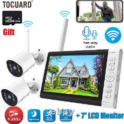 1080P CCTV Wifi Home Security Camera System Wireless With 7 LCD Monitor +32GB