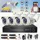 1080p Full Hd Outdoor Security Camera System Kit, 4 Pack Smart Home 8ch Dvr 4k