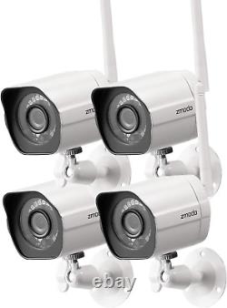 1080P Full HD Outdoor Wireless Security Camera System, 4 Pack Smart Home Indoor