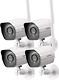 1080p Full Hd Outdoor Wireless Security Camera System, 4 Pack Smart Home Indoor
