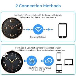1080P HD IP Wifi IP Wall Clock Camera Home Security Nanny Video Recorder 32GB