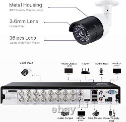 1080P HD Video 16CH 1080P DVR Home IR Security Camera System H. 265+ CCTV 2TB