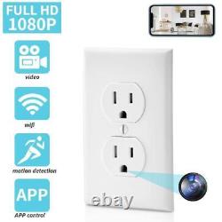 1080P HD Video Recorder WiFi IP Wall AC Outlet Home Nanny Security Mini Camera