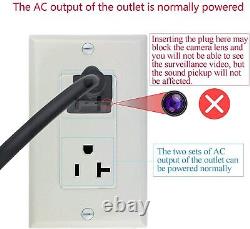 1080P HD WIFI IP Home Security SIDE SLOT Mini Camera AC Receptacle Wall Outlet