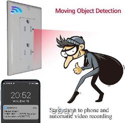 1080P HD WIFI IP Home Security SIDE SLOT Mini Camera AC Receptacle Wall Outlet