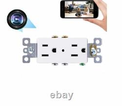 1080P HD Wifi IP AC Wall Outlet Security Camera Home Office DVR APP Viewing