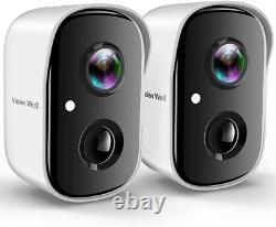 1080P HD Wireless Security Cameras with AI Motion Detection 2 Pack