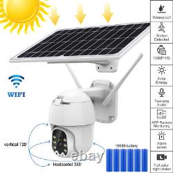 1080P HD Wireless Solar Power WiFi Outdoor Home Security IP Camera Night Vision