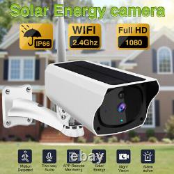 1080P HD Wireless Solar Power WiFi Outdoor Home Security IP Camera Night Vision