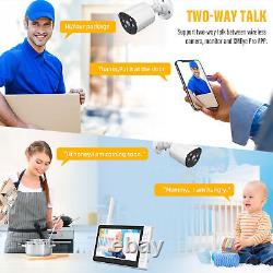 1080P Home Security Camera System Wireless CCTV With 7Monitor 2 Way Audio +32GB