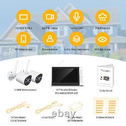 1080P Home Security Camera System Wireless CCTV With 7Monitor 2 Way Audio +32GB