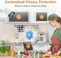 1080P Security Camera System 8CH DVR CCTV Outdoor Home Security 4PCS Camera 3TB