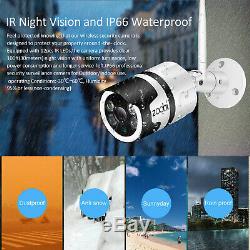 1080P Wireless Security Camera System WiFi Outdoor Night Vision 2-way Audio US