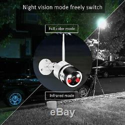 1080P Wireless Security Camera System WiFi Outdoor Night Vision 2-way Audio US