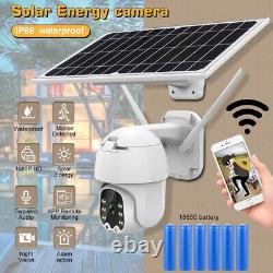 1080P Wireless Solar WiFi Outdoor Home Security Camera Night Vision+6Pcs Battery