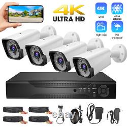 1080p Full HD Outdoor Security Camera System, 4 Pack Smart Home 4CH DVD US