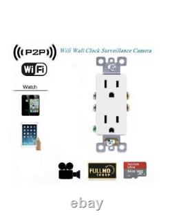 1080p HD WIFI Home Security Camera in Wall Outlet, power supply from socket