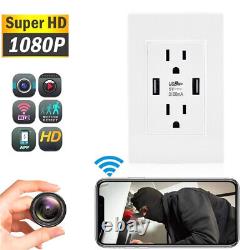 1080p HD WiFi IP AC Wall Outlet Security Surveillance Camera Home Nanny Camera