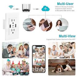 1080p HD WiFi IP AC Wall Outlet Security Surveillance Camera Home Nanny Camera