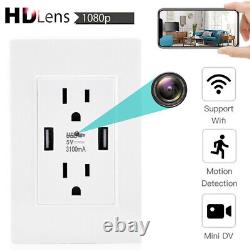 1080p HD WiFi IP AC Wall Outlet Security Surveillance Camera Home Nanny Camera