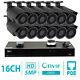 16 Channel 4k Nvr 12 X 5mp 1920p Poe Ip Outdoor Home Security Camera System 2tb