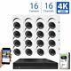 16 Channel 4k Nvr (16) 8mp 2160p Home Ip Poe Dome Security Camera System 4tb Hdd