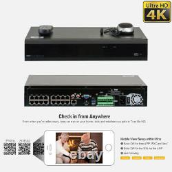 16 Channel 4K NVR (16) 8MP 2160p Home IP POE Dome Security Camera System 8TB HDD