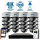 16 Channel 4k Nvr 16 8mp Poe Ai Color Night Vision Security Camera System 16tb