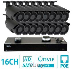 16 Channel 4K NVR 16 X 5MP 1920P PoE IP Outdoor Home Security Camera System 2TB