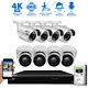 16 Channel 4k Nvr (8) 8mp 2160p Waterproof Poe Ip Home Security Camera System