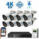 16 Channel 4k Nvr 8 X 8mp Poe Ip H. 265+ Ai Starlight Security Camera System