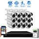 16 Channel Nvr 12 X 4k 8mp Outdoor Ai Face Recognition Security Camera System