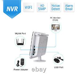 1920P Home Wireless Security Camera System Outdoor WIFI 5MP 8CH WIFI NVR 1TB HDD