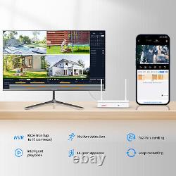 1920P WiFi Wireless CCTV Security Camera System Home Outdoor 2 Way Audio 8CH NVR