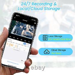 1920P WiFi Wireless CCTV Security Camera System Home Outdoor 2 Way Audio 8CH NVR