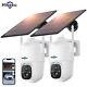 1-4pcs Solar Battery Powered Wireless Wifi Outdoor Pan/tilt Home Security Camera