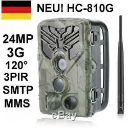 24MP 3G Wildkamera HC-810G Fotofalle Überwachungskamera GPRS 120° HD Jagdkamera
