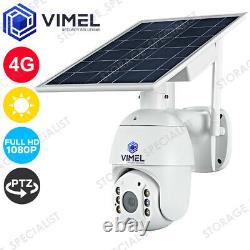 24/7 Solar Powered 4G Security Flood Light LED PTZ Home Camera Outdoor