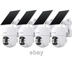 2K Cameras for Home Security-2.4G WiFi Outdoor Wireless Solar/Battery 4 Pack