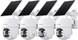 2K Cameras for Home Security-2.4G WiFi Outdoor Wireless Solar/Battery 4 Pack