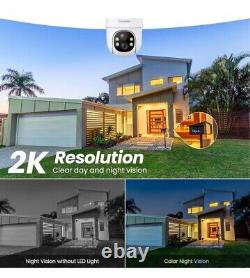 2K Cameras for Home Security-2.4G WiFi Outdoor Wireless Solar/Battery 4 Pack