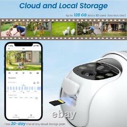 2K Cameras for Home Security-2.4G WiFi Outdoor Wireless Solar/Battery 4 Pack