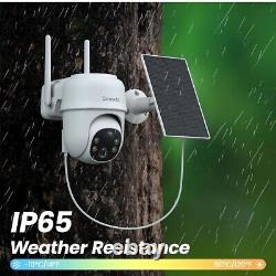 2K Cameras for Home Security-2.4G WiFi Outdoor Wireless Solar/Battery 4 Pack