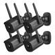 2k Home Security Cameras 4 Pack, 2.4g Wired Wifi Security Camera Outdoor With