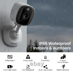 2K Home Security Cameras- Outdoor/Indoor Cameras for Baby/Nanny/Dog, 2.4Ghz Wifi