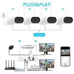 2K Wireless Security Camera System 12''Monitor WiFi Home Outdoor Audio IR Night