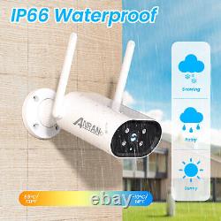 2K Wireless Security Camera System 12''Monitor WiFi Home Outdoor Audio IR Night