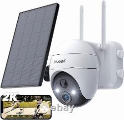 2PCS ieGeek Wireless Outdoor Solar Security Camera Home Battery WiFi CCTV System